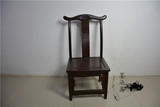 黑檀官帽椅 实木小椅子 明清古典凳子 仿古家具 靠背椅换鞋凳