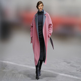 2015冬新款女装羊绒外套双面双色羊毛呢纯手工两面穿大衣品牌正品
