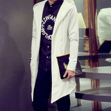 2016春季韩版日系潮男士休闲风衣男装青少年修身型中长款薄款外套