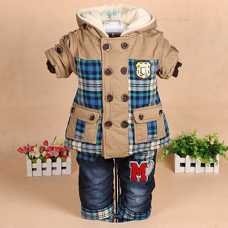 童装男童宝宝冬装2件套1-2-3岁小孩衣服韩版时