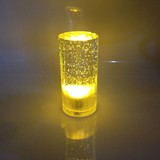 新款LED充电酒吧台灯创意圆柱型发光充电水晶气泡装饰烛台小夜灯