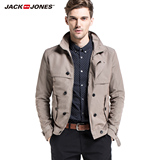 |JackJones杰克琼斯商务休闲拼接短款夹克外套E|213321010