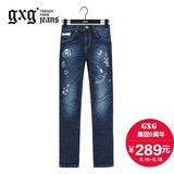 商场同款gxg.jeans男装夏款男士修身休闲蓝色牛仔裤#62605202
