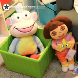 动画片爱探险的朵拉猴子公仔抱枕玩偶毛绒学龄前儿童玩具朵拉公仔