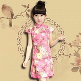 童装女童夏装中国风2016新款旗袍中式复古儿童衣服夏季礼服古装