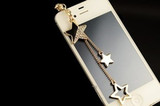 韩版十一月新品 爆款五角星链条吊坠苹果，安卓手机防尘塞 耳机塞
