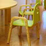 美宜家工厂店出口实木儿童椅 早教培训儿童学习椅 可调节靠背椅子