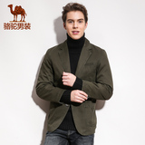 Camel/骆驼男装潮流休闲修身西服单西薄款外套长袖男士西装冬季
