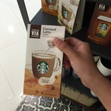 香港代购STARBUCKS星巴克 焦糖拿铁VIA 免煮咖啡速溶咖啡 4支1盒