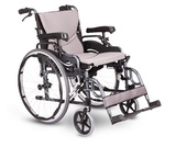 康扬轮椅KM-8520老人残疾人代步铝合金可折叠便携手推轮椅车KM