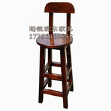 复古碳化实木吧凳 酒吧桌椅 吧台凳 吧椅 吧台椅 高脚椅 高脚凳
