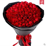无锡江阴宜兴鲜花店同城鲜花速递预定生日礼物配送花束99朵红玫瑰