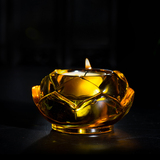 藏传佛教品 人造水晶 酥油蜡烛莲花灯座 长明灯烛台 7色可选 灯座