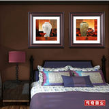 传奇装饰画现代简约有框画二联画 沙发背景壁画挂画 客厅餐厅卧室