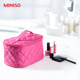 日本MINISO名创优品正品韩国菱格手提化妆包收纳包小包收纳包手拿