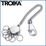 进口 德国Troika长链条防盗防丢钥匙链 创意男士汽车腰挂钥匙扣