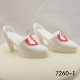 芭芘娃娃鞋子新品儿童玩具配件可儿娃娃鞋子红色白色高跟鞋礼物女