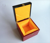 厂家定制 高档实木绒布紫砂壶木盒茶具包装仿红木油漆盒 品质保证