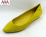 AAA女鞋平底鞋羊皮绒面可爱糖果色舒适休闲尖头浅口单鞋A55278016