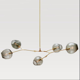 现代创意美式客厅灯卧室餐厅个性吊灯展厅别墅分子玻璃泡泡球吊灯