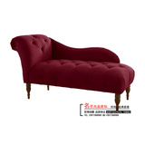 特价美式乡村贵妃椅法式欧式新古典布艺懒人椅小户型客厅沙发椅