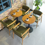 北欧 咖啡厅桌椅 奶茶店桌椅 西餐厅茶餐厅实木桌椅 复古美式乡村