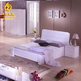白色全实木床婚床 实木床储物箱体床1.5米1.8m1.2 水曲柳床双人床