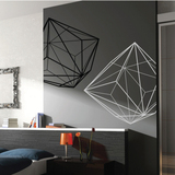 客厅公司办公室教室简约创意抽象装饰墙贴纸几何图形 三维空间B