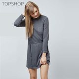 TOPSHOP2016春夏新款女士灰色系带收腰式针织连衣裙10J11JDKG