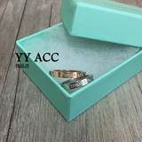 韩国饰品欧美大牌三颗钻戒指 18k玫瑰金字母镶钻指环婚戒对戒男女