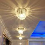 简约现代水晶吸顶灯餐厅创意玄关走廊过道卧室房间饭厅吸顶灯圆形
