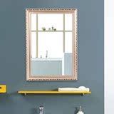 欧式带框大浴室镜子超清卫生间卫浴镜子洗手间壁挂化妆镜尺寸定做