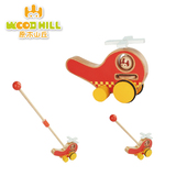 宝宝学步车手推车木质1-2-3岁婴儿单杆飞机推推乐玩具儿童助步车