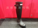 香港代购HUNTER 2015女款 压纹细条纹超显瘦长筒高筒雨靴1000RRL