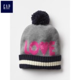 Gap女童|亮片字母绒球装饰针织帽693461吊牌价129