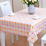 PVC塑料餐桌布茶几垫格子小桌布防水防烫防油免洗台布长方形欧式