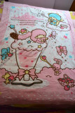外贸纯棉双子星 蛋糕女孩可爱卡通单人毛巾被空调毯学生床单