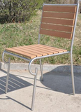 SPS-C10D公园户外休闲园林椅子不锈钢实木塑木防腐木椅室外休息椅