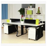 家具办公桌4人屏风办公桌隔断桌职员办公桌椅组合人位弧形(含柜)