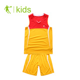 乔丹童装大中童篮球服男春夏新款儿童球衣篮球套装学生训练运动服