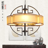 灯戏新中式吊灯简约中国风餐厅灯铁艺客厅灯卧室灯具会所创意灯饰
