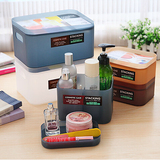 加厚塑料桌面有盖化妆品收纳盒自由组合整理储物盒女士美容包邮