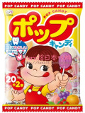 日本代购儿童零食不二家牛奶水果味低糖棒棒糖22根现货