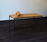 欧美LOFT工业风格实木铁艺餐桌法式家具铁艺客厅桌办公桌创意书桌