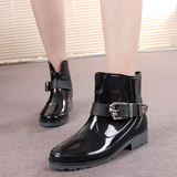 韩版短筒雨鞋女防滑平跟胶鞋时尚女式低筒低帮雨靴水鞋马丁雨靴女