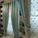 棉麻窗帘遮光布料纯色亚麻窗帘客厅欧式简约卧室书房定制成品