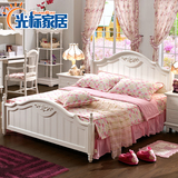 儿童床男女孩韩式田园王子公主床1.2米1.5单人床实木现代套房家具