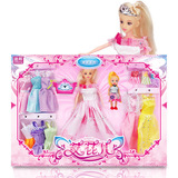 3D真眼公主芭比娃娃正品婚纱大礼盒套装换装玩具屋送女孩生日礼物