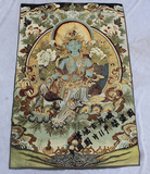 唐卡刺绣 西藏唐卡 藏传佛教 丝绸刺绣 织锦 尼泊尔 绿度母 佛像