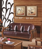 3D立体浮雕画中式客厅沙发画书房装饰画 玄关画微雕画 有框三联画